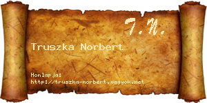 Truszka Norbert névjegykártya